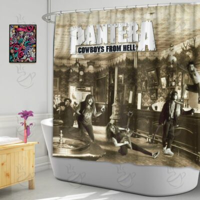 6All Over Shower Curtain - PNT - COWBOYS FROM HELL