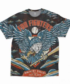 Foo Fighters All Over Print T-shirt QB FF3D3003