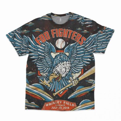 Foo Fighters All Over Print T-shirt QB FF3D3003