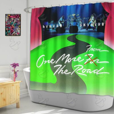 6All Over Shower Curtain - LYD - ONE MORE FOR THE ROAD