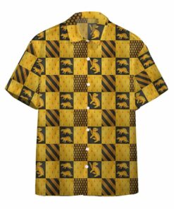 3D Harry Potter Hufflepuff House Custom Hawaii Shirt_3167
