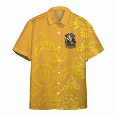 3D H.P Hufflepuff Summer Vibe Custom Hawaiian Shirt_2656