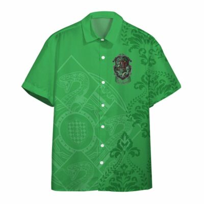 3D H.P Slytherin Summer Vibe Custom Hawaiian Shirt_2005