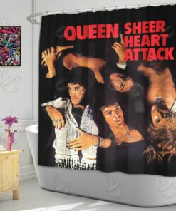 6All Over Shower Curtain - NQN - SHEER HEART ATTACK #FDRQN