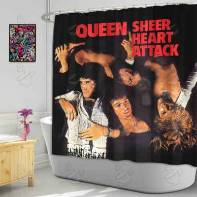6All Over Shower Curtain - NQN - SHEER HEART ATTACK #FDRQN