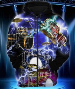 Drum Thunder All Over Printed Unisex Shirts