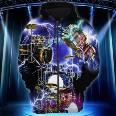 Drum Thunder All Over Printed Unisex Shirts