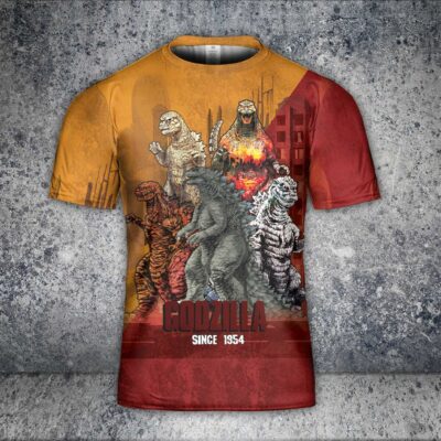 Godzilla All Over Print Shirt GZLAOPS05