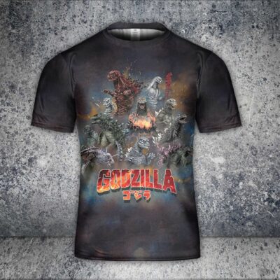 Godzilla All Over Print Shirt GZLAOPS08