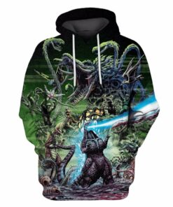 Godzilla All Over Warm Shirt GZLAOPWS04
