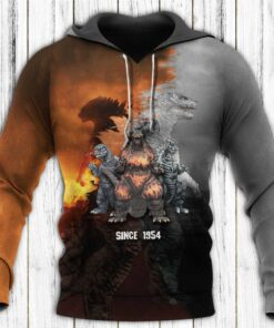 Godzilla All Over Warm Shirt GZLAOPWS14