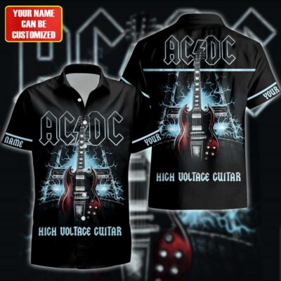 Personalized AC High Voltage Guitar Tropical Hawaii Shirt Beach Short S070509