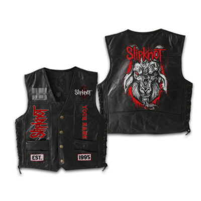 Slipknot Sleeveless Leather Vest HP SL3DLVHP040425 (2)