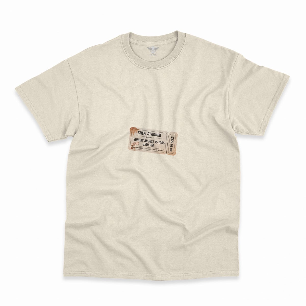55,600 — Shea Stadium August 15 1965 — Concert Heritage Tee — Design III
