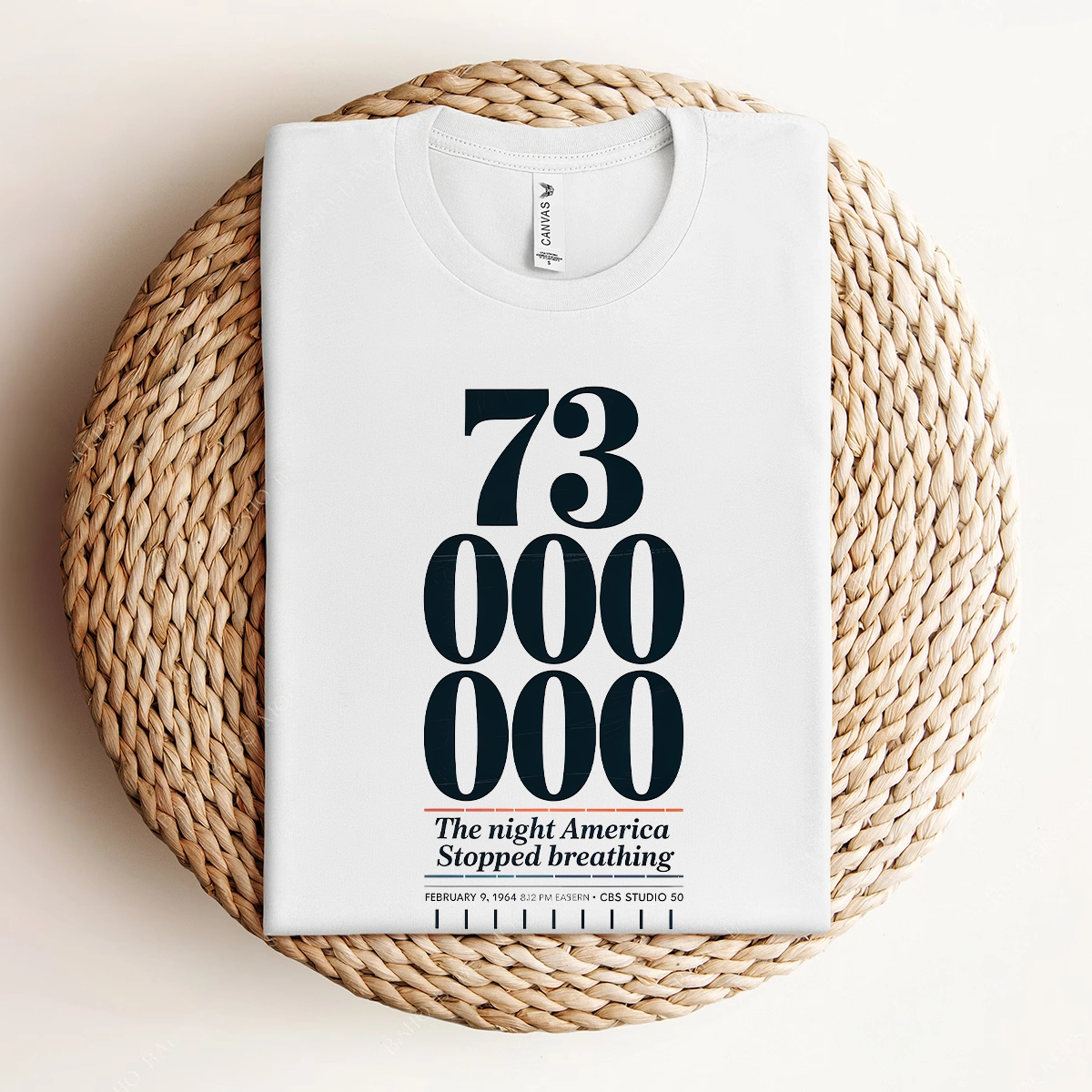 73 Million — The Night America Stopped Breathing — Vintage Rock Tee — Design II