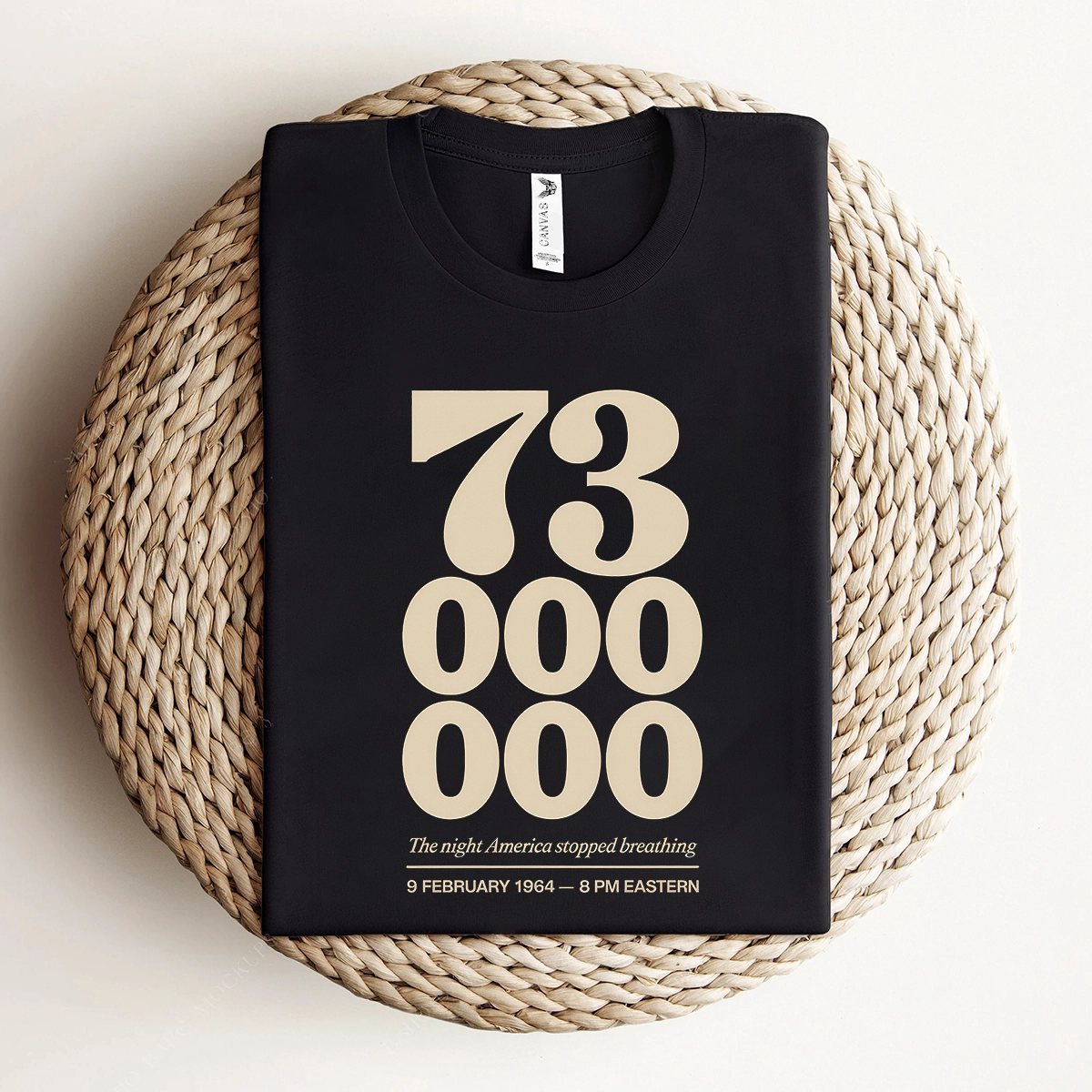 73 Million — The Night America Stopped Breathing — Vintage Rock Tee — Design III