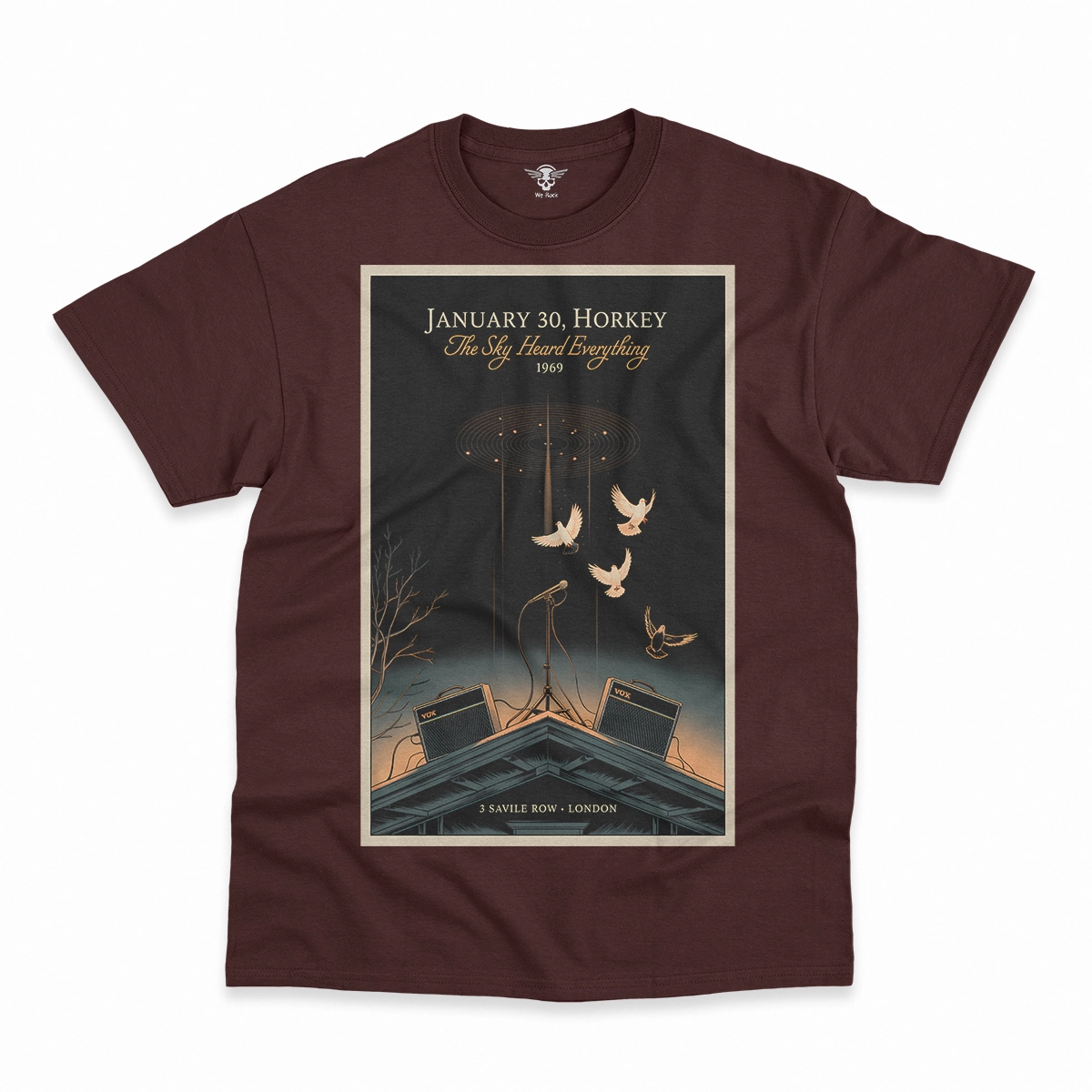 January 30, 1969 — The Sky Heard Everything — Rooftop Rock Tee — Design II