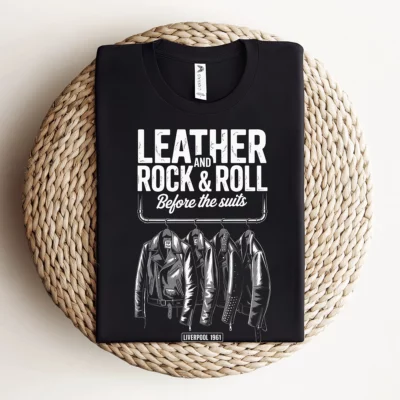 Before the Suits — Liverpool 1961 Leather Rock Tee — Design I