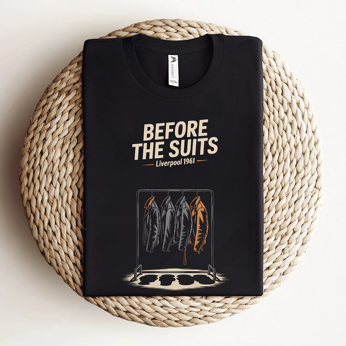 Before the Suits — Liverpool 1961 Leather Rock Tee — Design IV