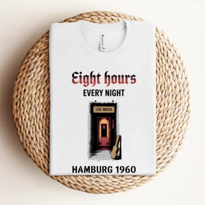 Hamburg Nights — 8 Hours Every Night — Reeperbahn 1960 Rock Heritage Tee
