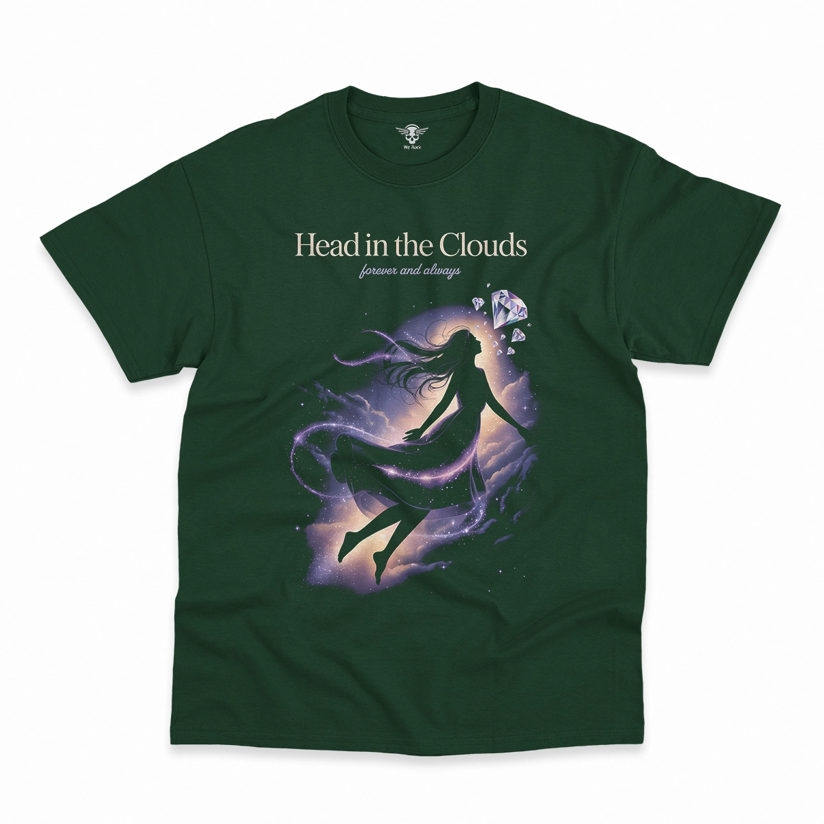 Head in the Clouds — Ethereal Dreamy Rock Heritage Tee — Design I