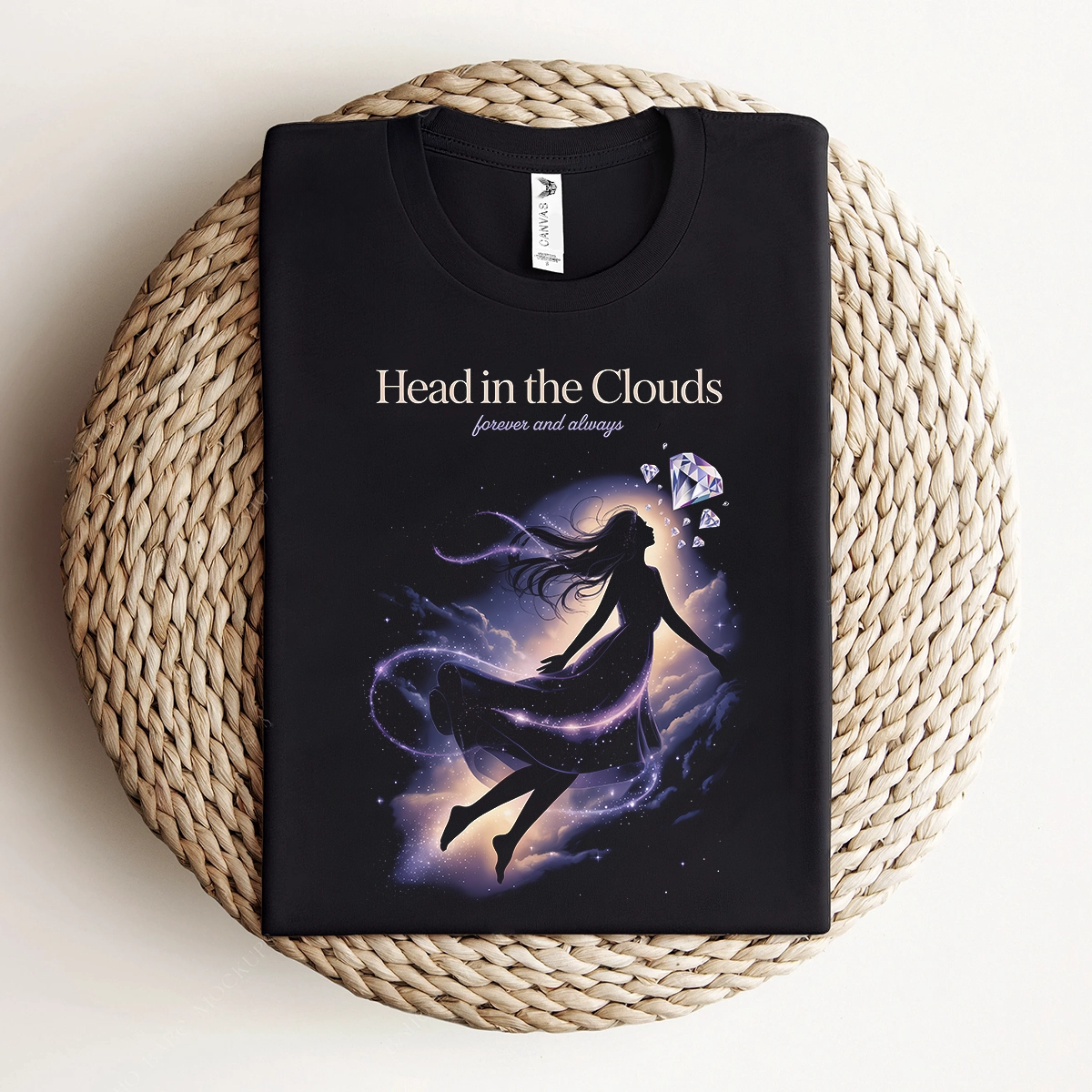 Head in the Clouds — Ethereal Dreamy Rock Heritage Tee — Design I
