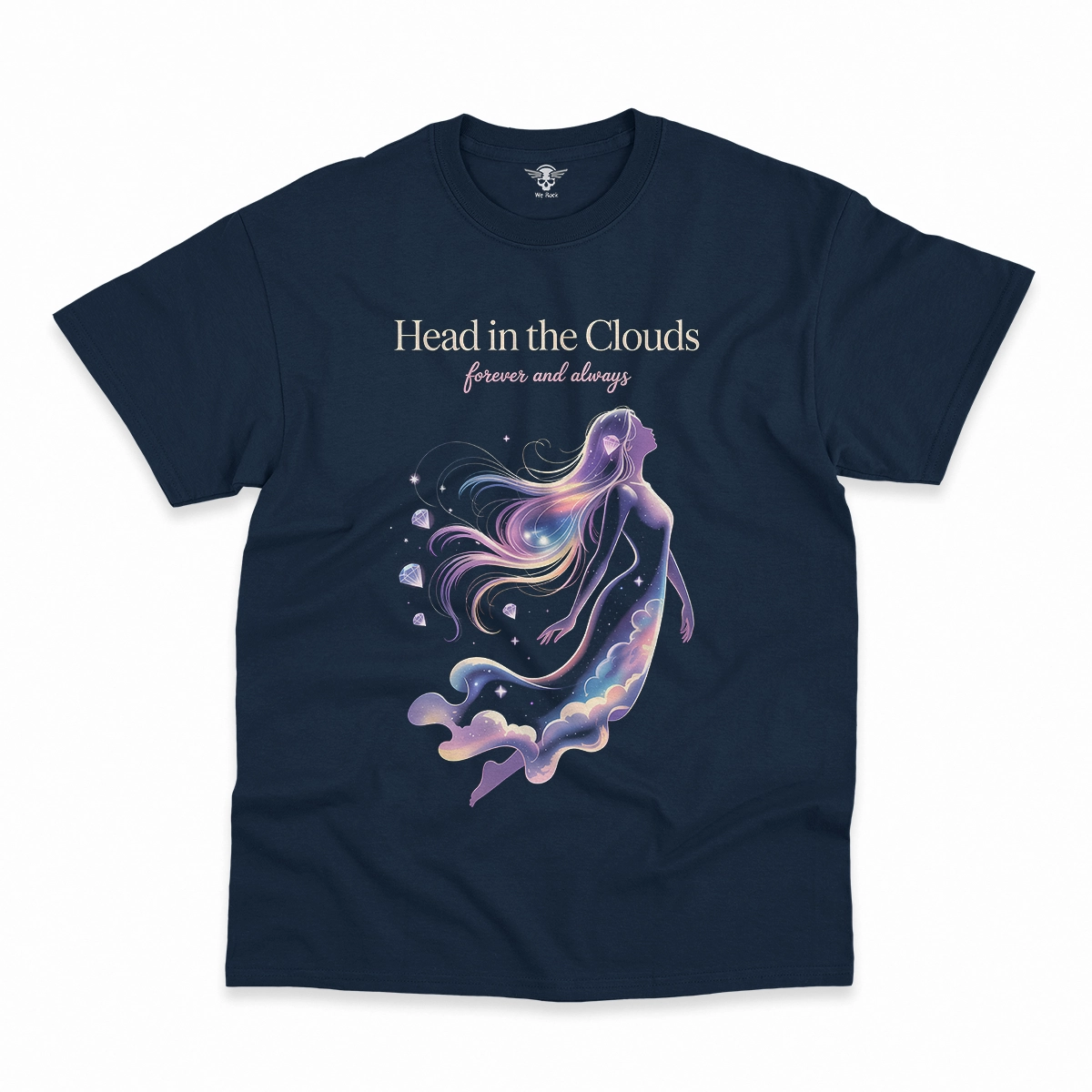 Head in the Clouds — Ethereal Dreamy Rock Heritage Tee — Design II