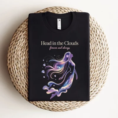 Head in the Clouds — Ethereal Dreamy Rock Heritage Tee — Design II