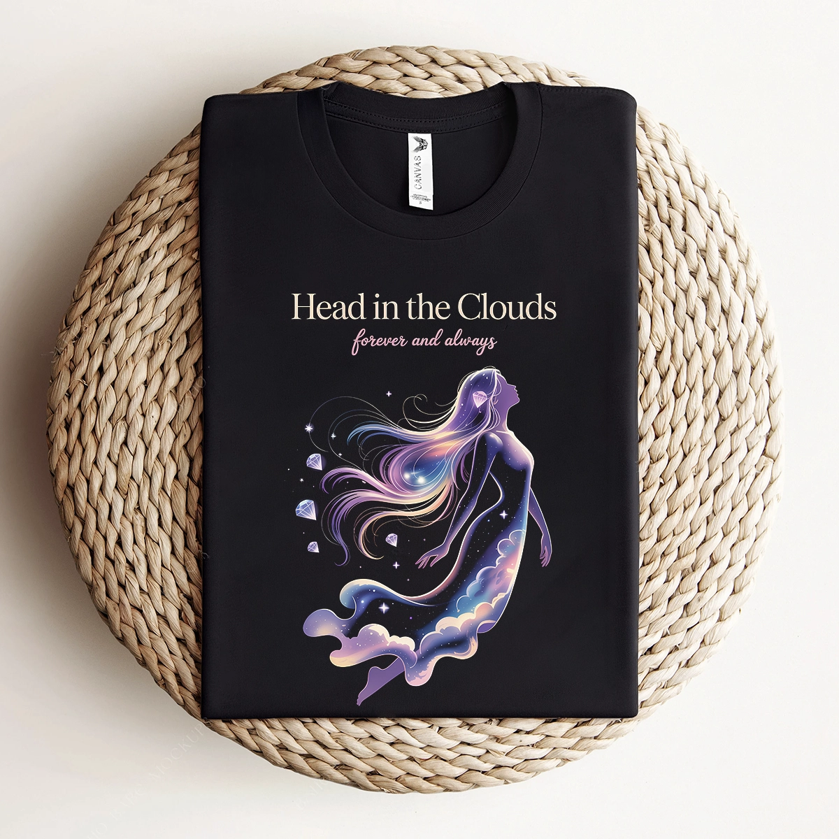 Head in the Clouds — Ethereal Dreamy Rock Heritage Tee — Design II