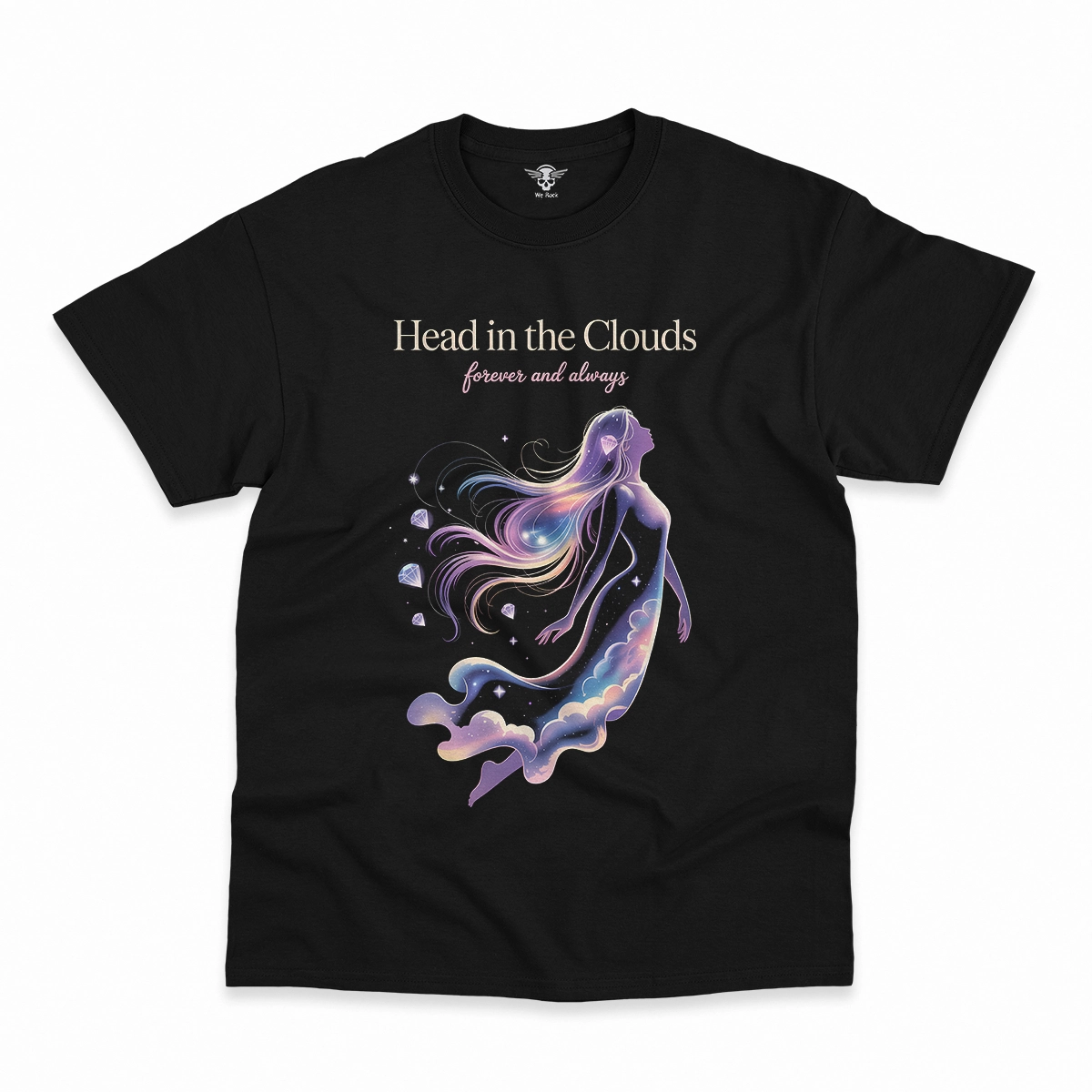 Head in the Clouds — Ethereal Dreamy Rock Heritage Tee — Design II