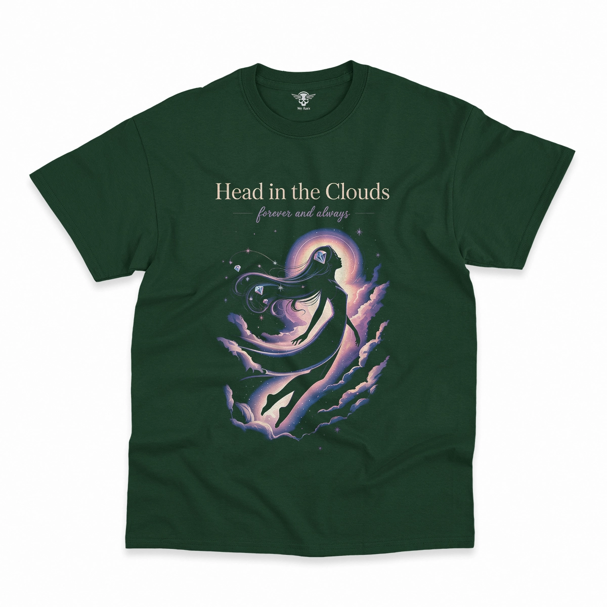 Head in the Clouds — Ethereal Dreamy Rock Heritage Tee — Design III