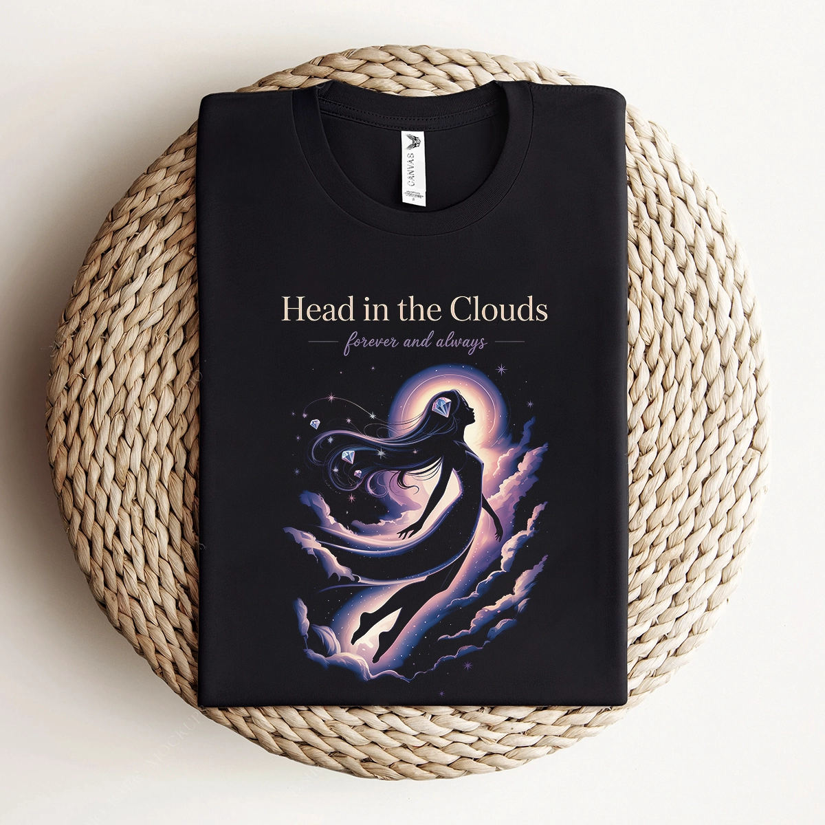 Head in the Clouds — Ethereal Dreamy Rock Heritage Tee — Design III