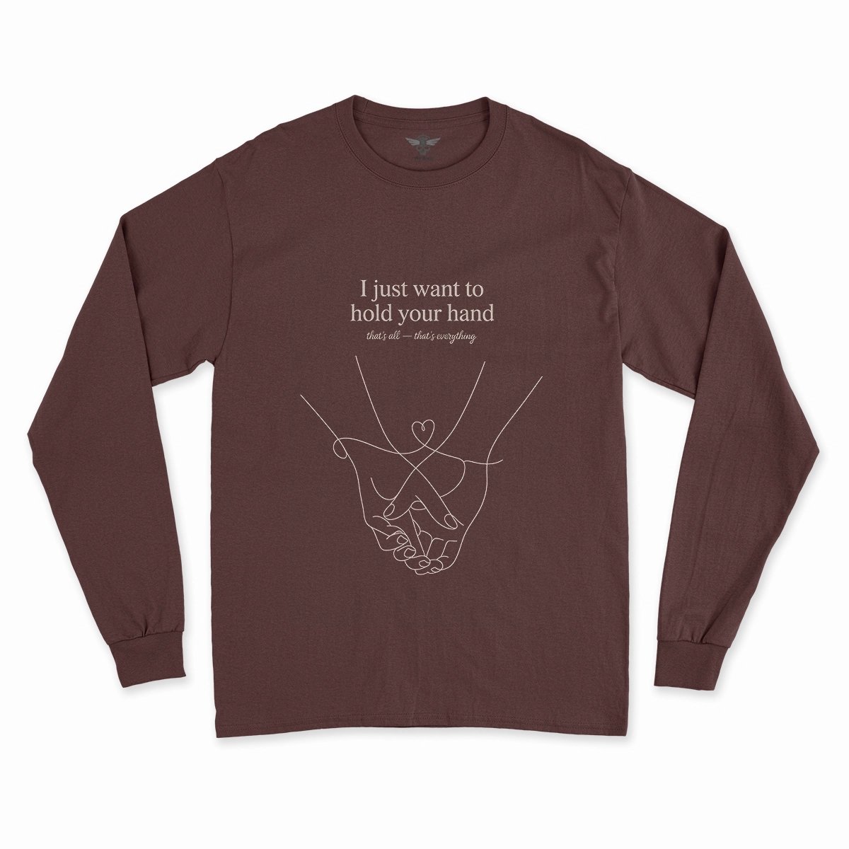 Hold Your Hand — December 1963 Minimalist Love Rock Tee — Design I