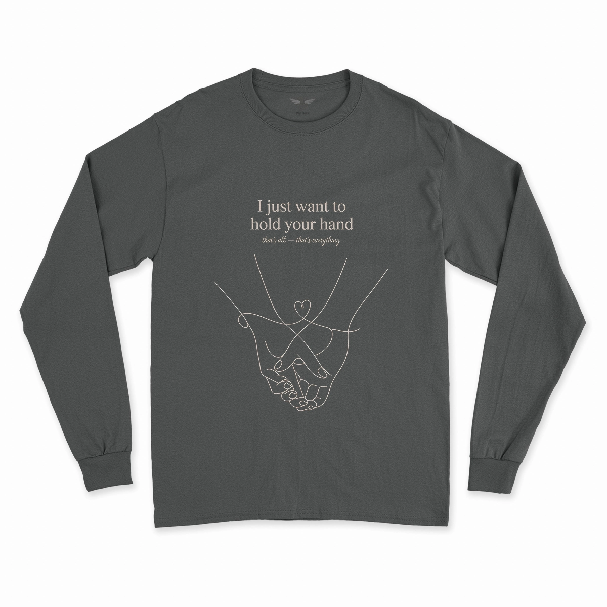 Hold Your Hand — December 1963 Minimalist Love Rock Tee — Design I