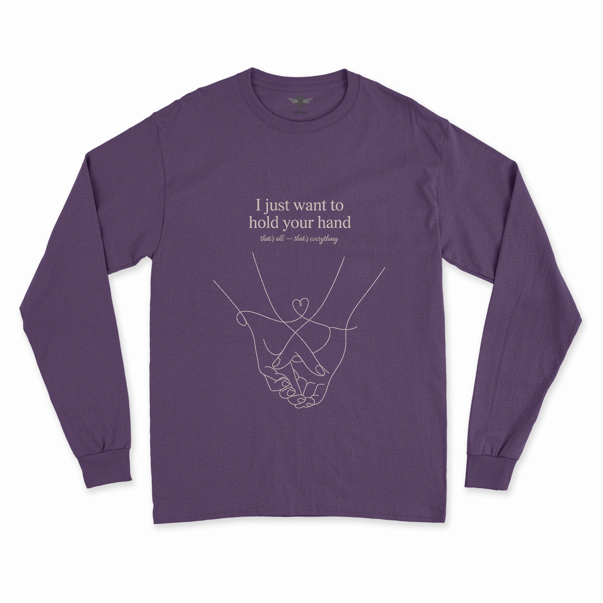 Hold Your Hand — December 1963 Minimalist Love Rock Tee — Design I