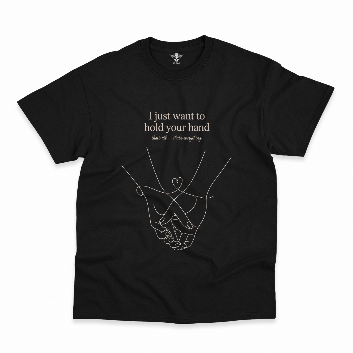 Hold Your Hand — December 1963 Minimalist Love Rock Tee — Design I