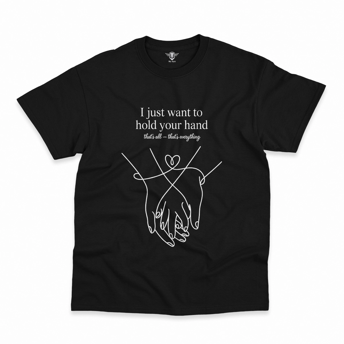 Hold Your Hand — December 1963 Minimalist Love Rock Tee — Design II