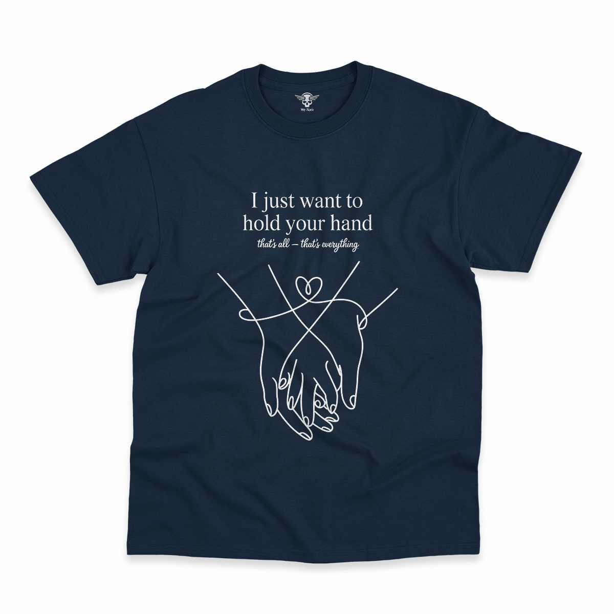 Hold Your Hand — December 1963 Minimalist Love Rock Tee — Design II