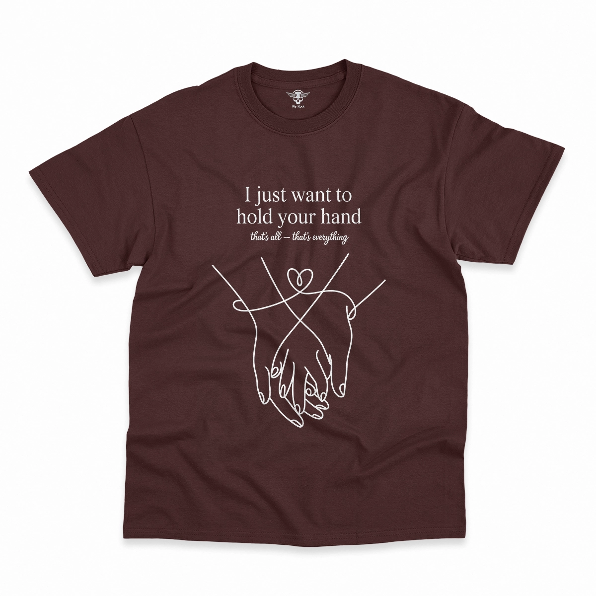 Hold Your Hand — December 1963 Minimalist Love Rock Tee — Design II