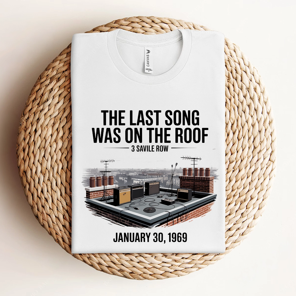 January 30, 1969 — The Sky Heard Everything — Rooftop Rock Tee — Design I