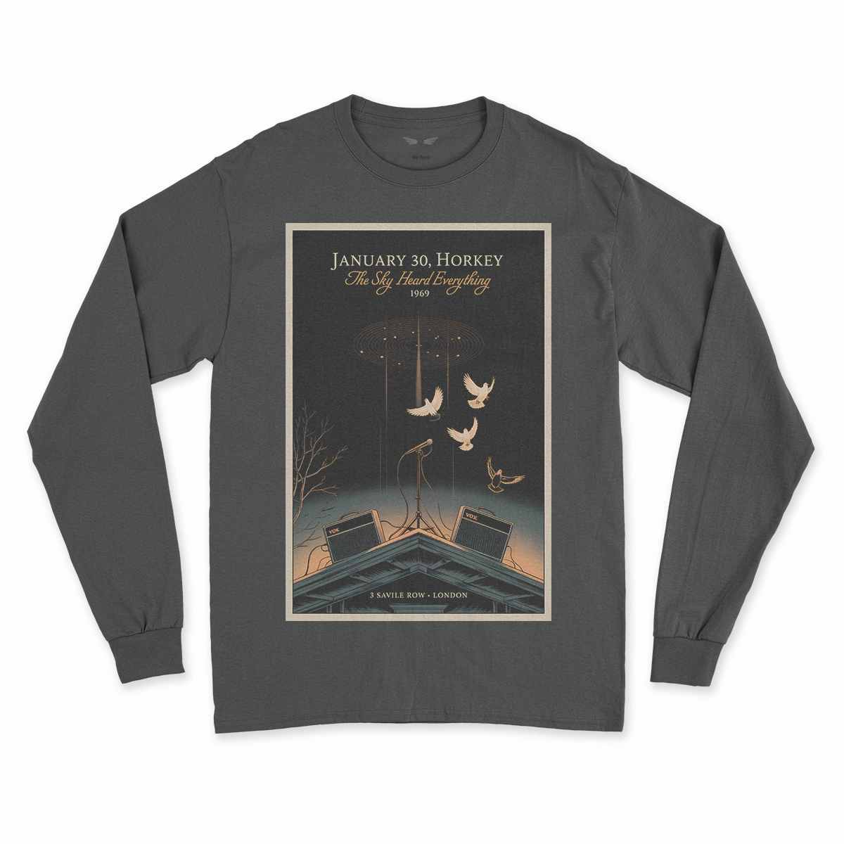 January 30, 1969 — The Sky Heard Everything — Rooftop Rock Tee — Design II