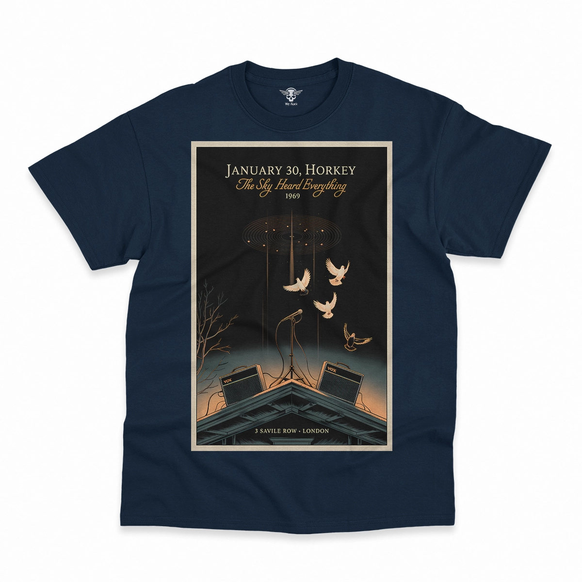 January 30, 1969 — The Sky Heard Everything — Rooftop Rock Tee — Design II