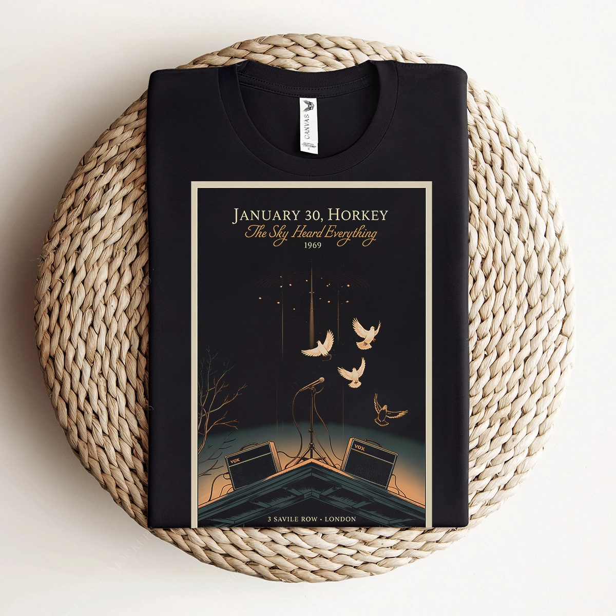 January 30, 1969 — The Sky Heard Everything — Rooftop Rock Tee — Design II
