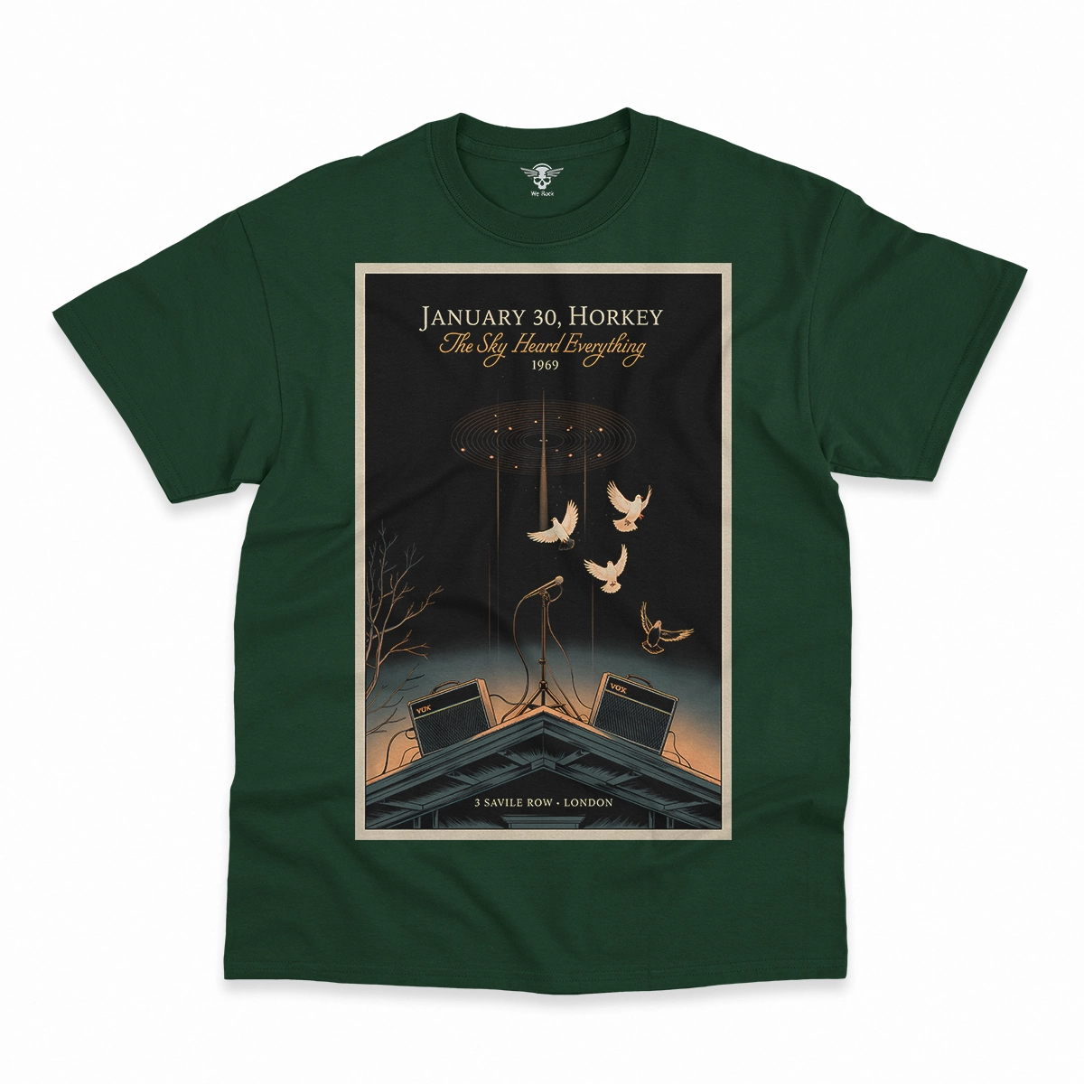 January 30, 1969 — The Sky Heard Everything — Rooftop Rock Tee — Design II