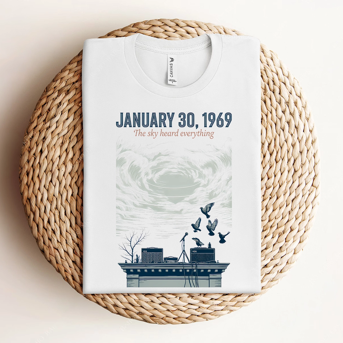 January 30, 1969 — The Sky Heard Everything — Rooftop Rock Tee — Design II