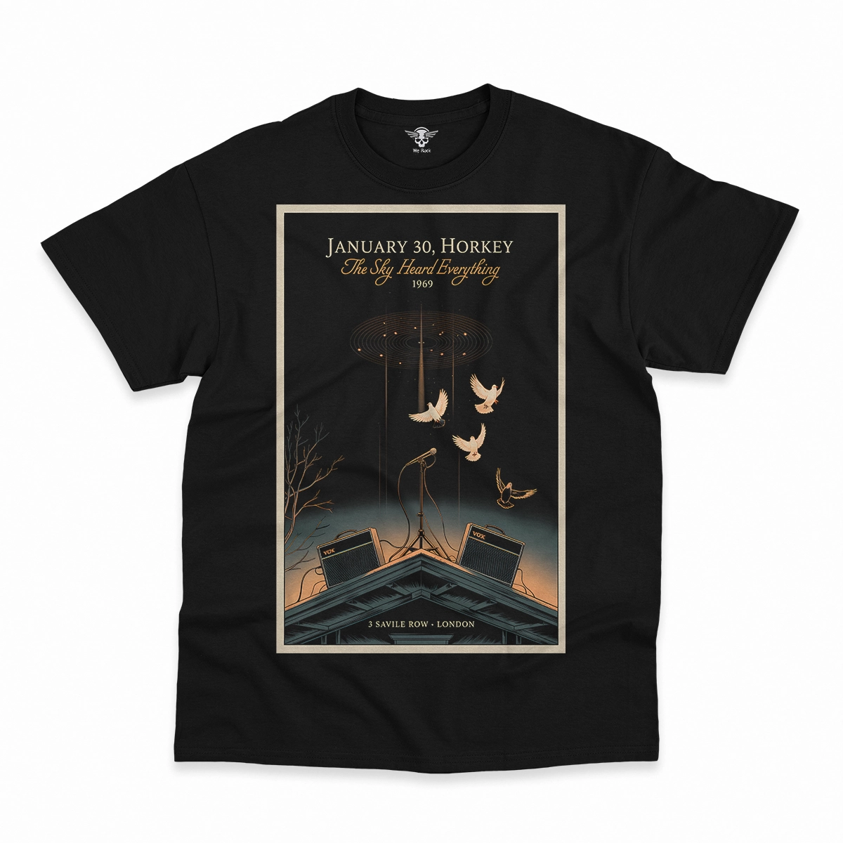 January 30, 1969 — The Sky Heard Everything — Rooftop Rock Tee — Design II