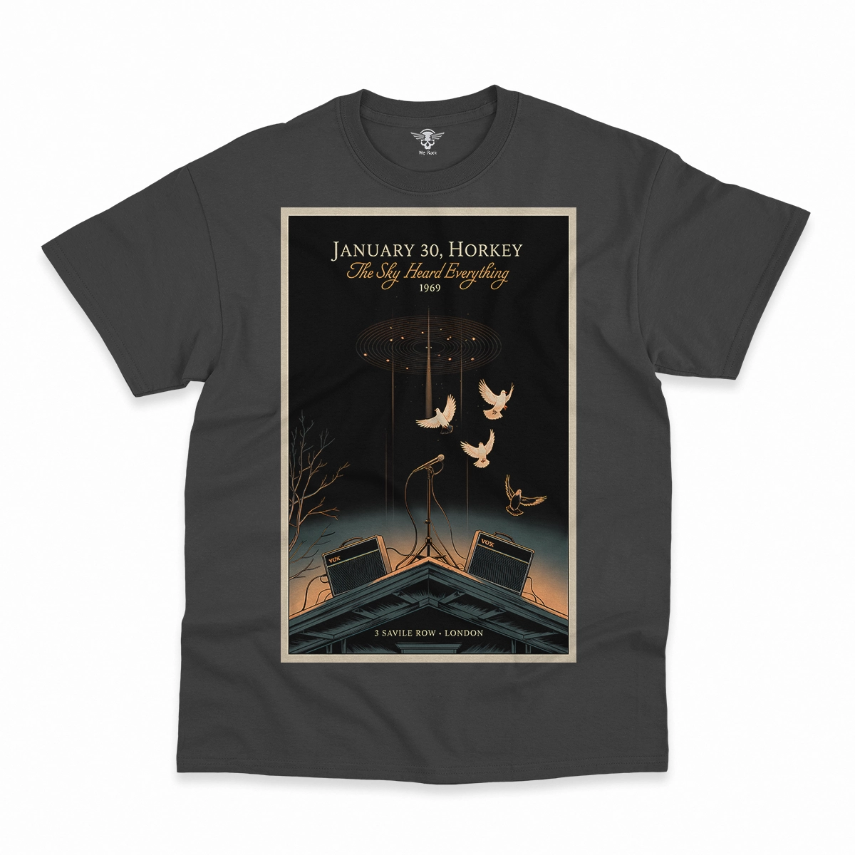 January 30, 1969 — The Sky Heard Everything — Rooftop Rock Tee — Design II