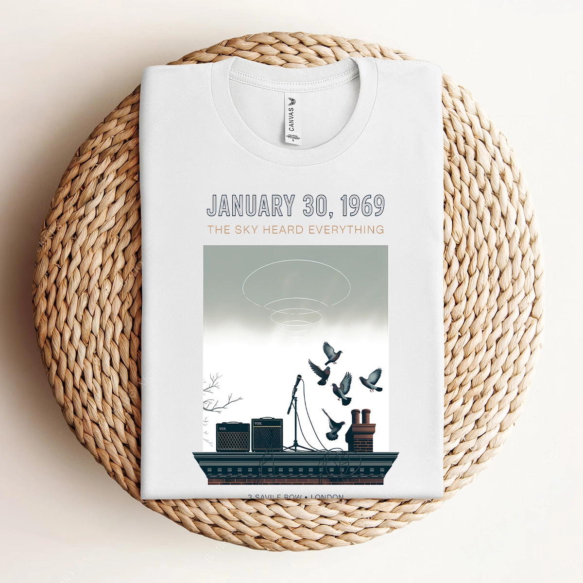January 30, 1969 — The Sky Heard Everything — Rooftop Rock Tee — Design III