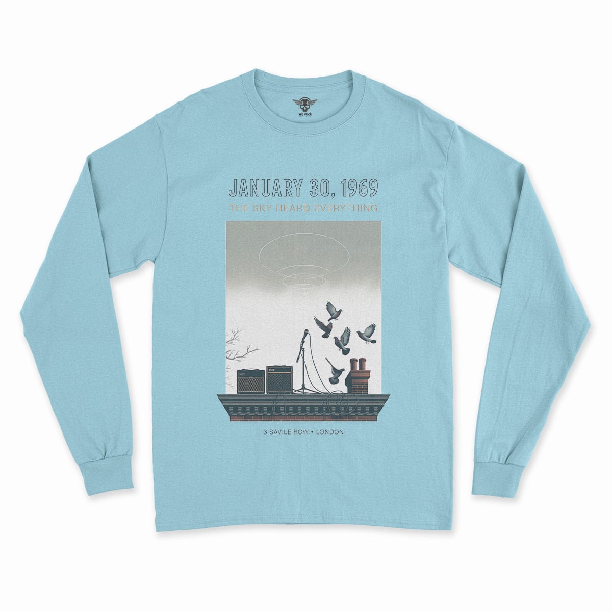 January 30, 1969 — The Sky Heard Everything — Rooftop Rock Tee — Design III