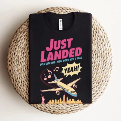 Just Landed — Pan Am 101 — New York February 1964 Rock Tee — Design I